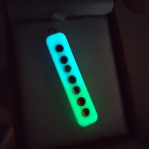 7 Chakra an unique epoxy resin Glow In The Dark hand made pendant