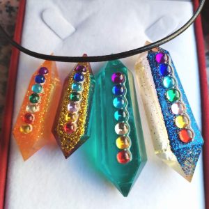 GALAXY 7 Chakra an unique epoxy resin hand made pendant