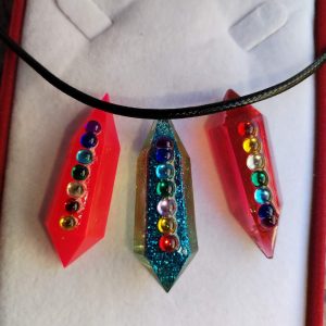 GALAXY 7 Chakra an unique epoxy resin hand made pendant