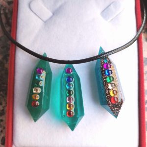 GALAXY 7 Chakra an unique epoxy resin hand made pendant