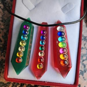 GALAXY 7 Chakra an unique epoxy resin hand made pendant