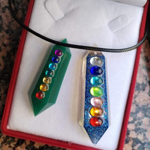 GALAXY 7 Chakra an unique epoxy resin hand made pendant