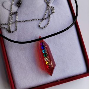 GALAXY 7 Chakra an unique epoxy resin hand made pendant