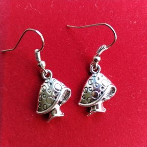 Complete set earrings-  Mushroom stainless steel