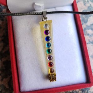 GALAXY Christic 8 Chakra an unique epoxy resin hand made pendant