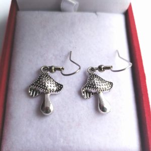 Complete set earrings-  Mushroom stainless steel