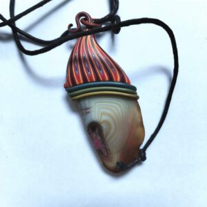 Fimo stones unique  handmade pendants 6