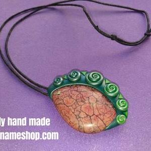 Fimo stones unique handmade pendants